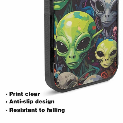 iPhone 15 Plus Case — Aliens Camo Aliens Pattern Hundreds Of, Custom Printed Phone Case