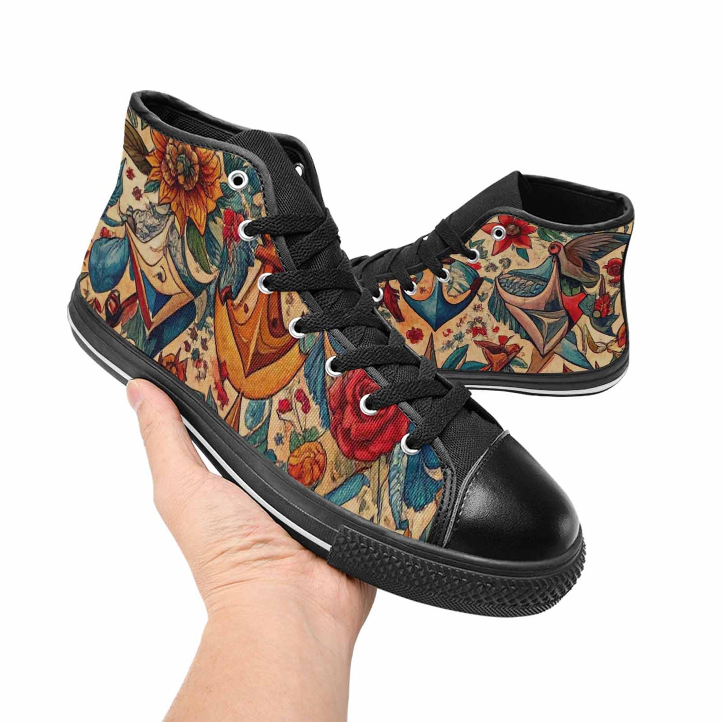 MEN'S Old School Tattoo High Top Canvas Aesthetic Sneakers