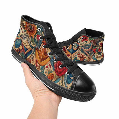 MEN'S Old School Tattoo High Top Canvas Aesthetic Sneakers
