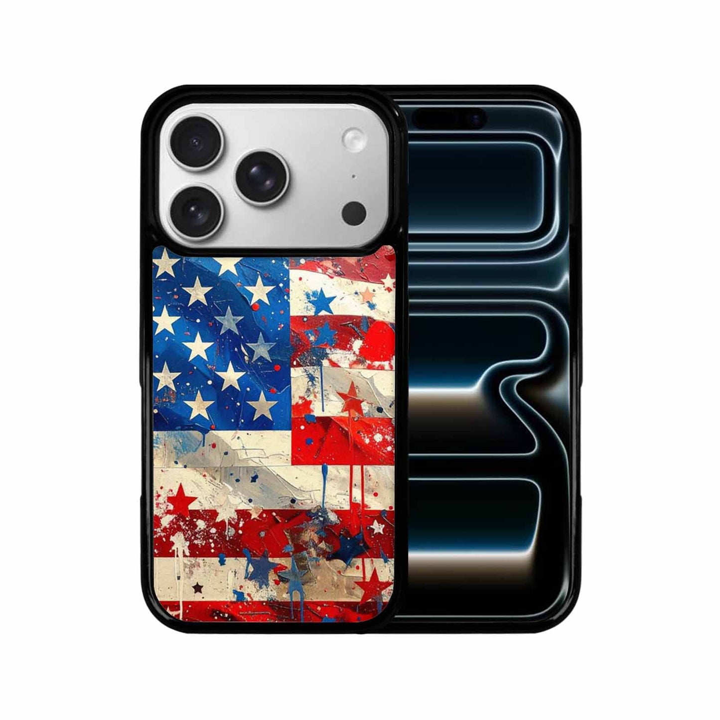 iPhone 17 Pro Case — Patriotic Stars And Stripes American Galaxy, Customized Protective Case