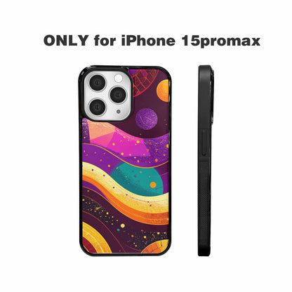 iPhone 15 Pro Max Case — 1970s Disco Art Pattern, Unique Phone Case Design