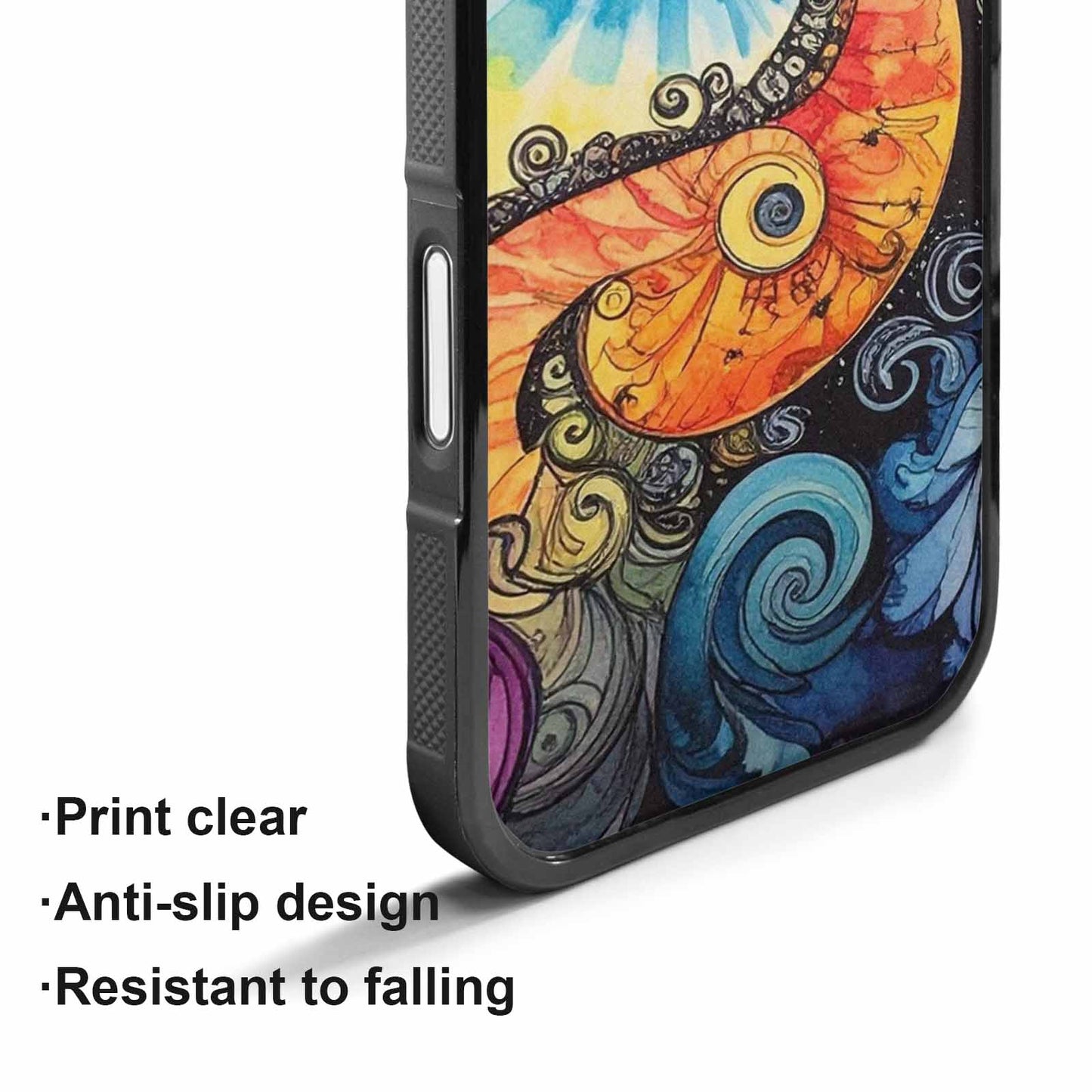 iPhone 17 Case — Tie Dye Swirls (black Tie Dye, Custom Print Case Cover