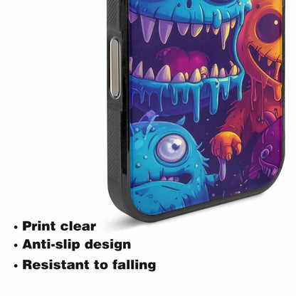 iPhone 16 Pro Case — Overlapping Endlessly No Empty Space Monsters, Personalized Phone Case