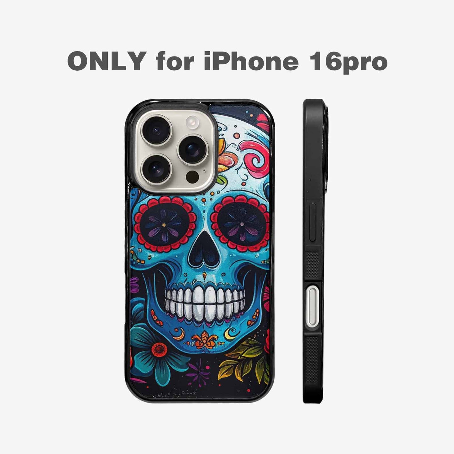 iPhone 16 Pro Case — Graffiti Skull Art Seamless Pattern Vibrant, Custom Art Phone Cover