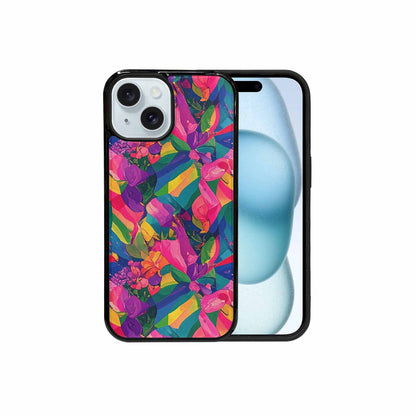 iPhone 15 Case — Polysexual Flag Color Theme Small Rainbow, Custom Designed Case Cover