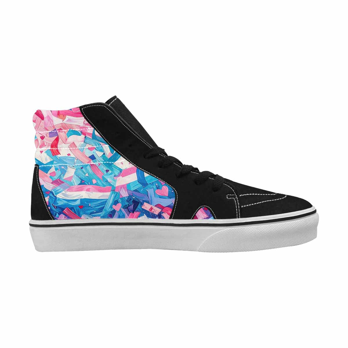 MEN'S Transgender Pride Flag High Top Canvas Surreal Custom Shoes