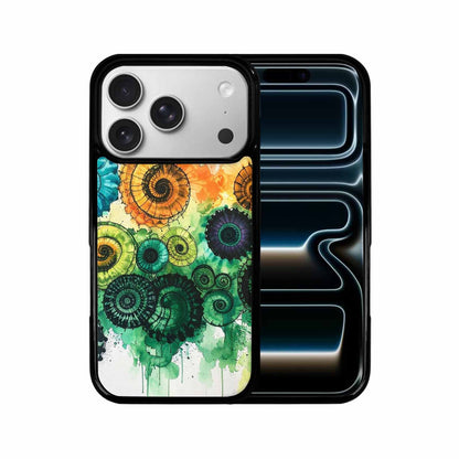 iPhone 17 Pro Case — Black Green Ink Tie Dye Tie, Custom Art Phone Cover