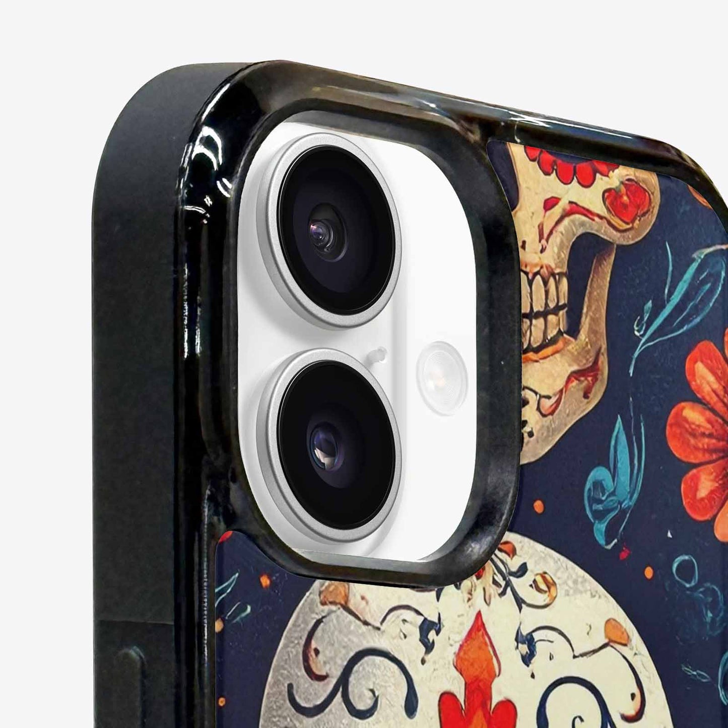iPhone 16 Case — Day Dead Sugar Skull Art 100s, Unique Phone Case Design