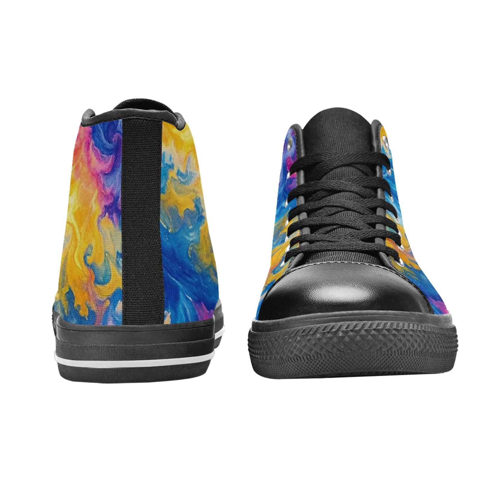MEN'S Tie Dye Swirl High Top Canvas Surreal Custom Sneakers