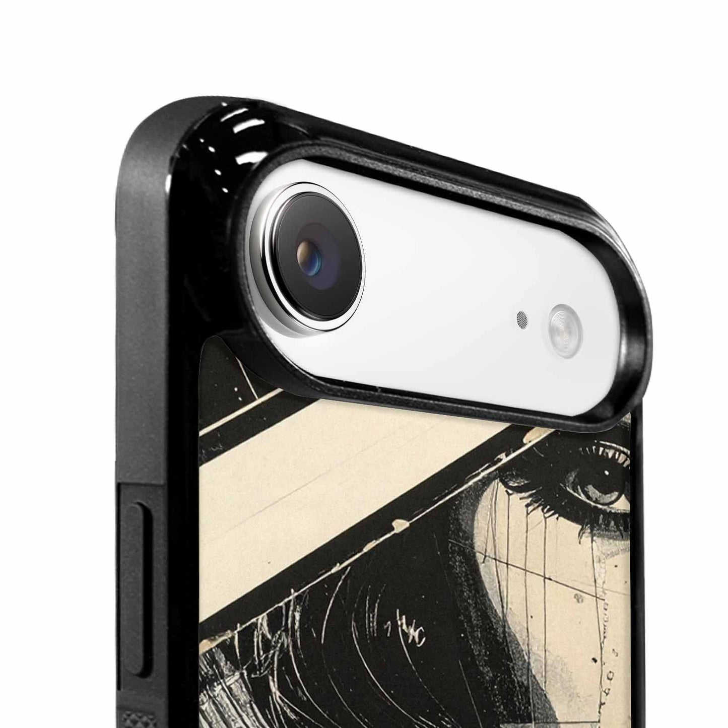 iPhone 17 Air Case — Black And White Solid Black Retro, Customized Protective Case