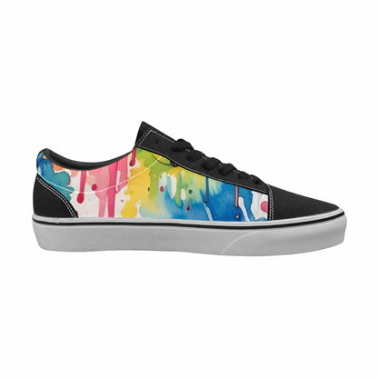 WOMEN'S Smiley Facessmiley Faces  Lace-Up Canvas Neon Fantasy Custom Shoes