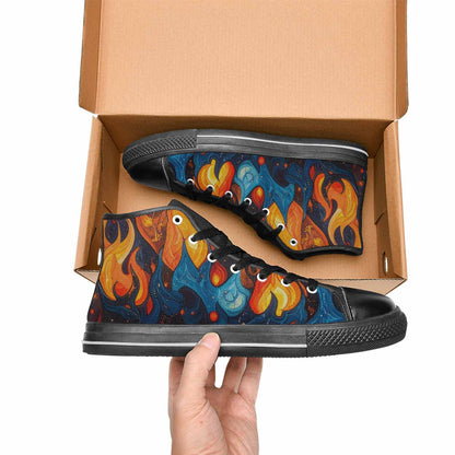 WOMEN'S Fire Flame High Top Canvas Dreamcore Shoes