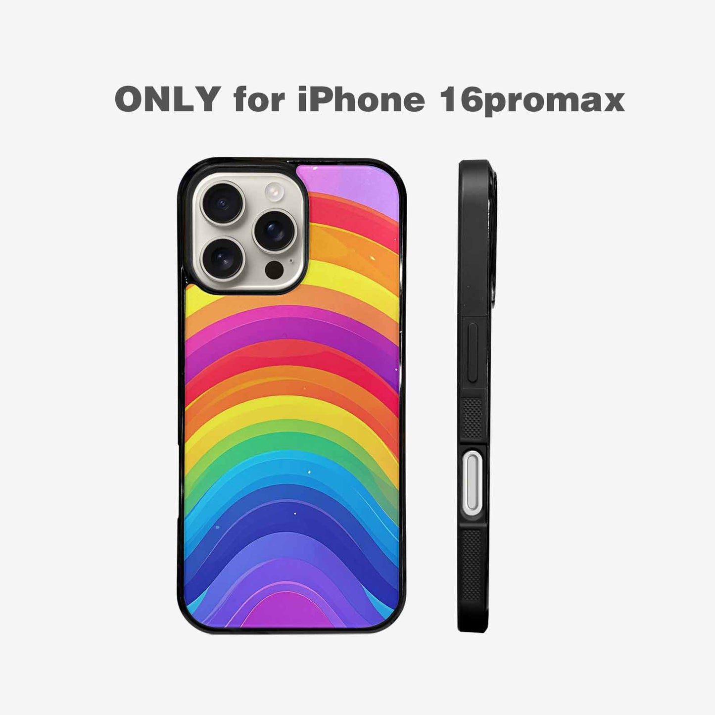 iPhone 16 Pro Max Case — Rainbow Pride, Personalized Phone Case