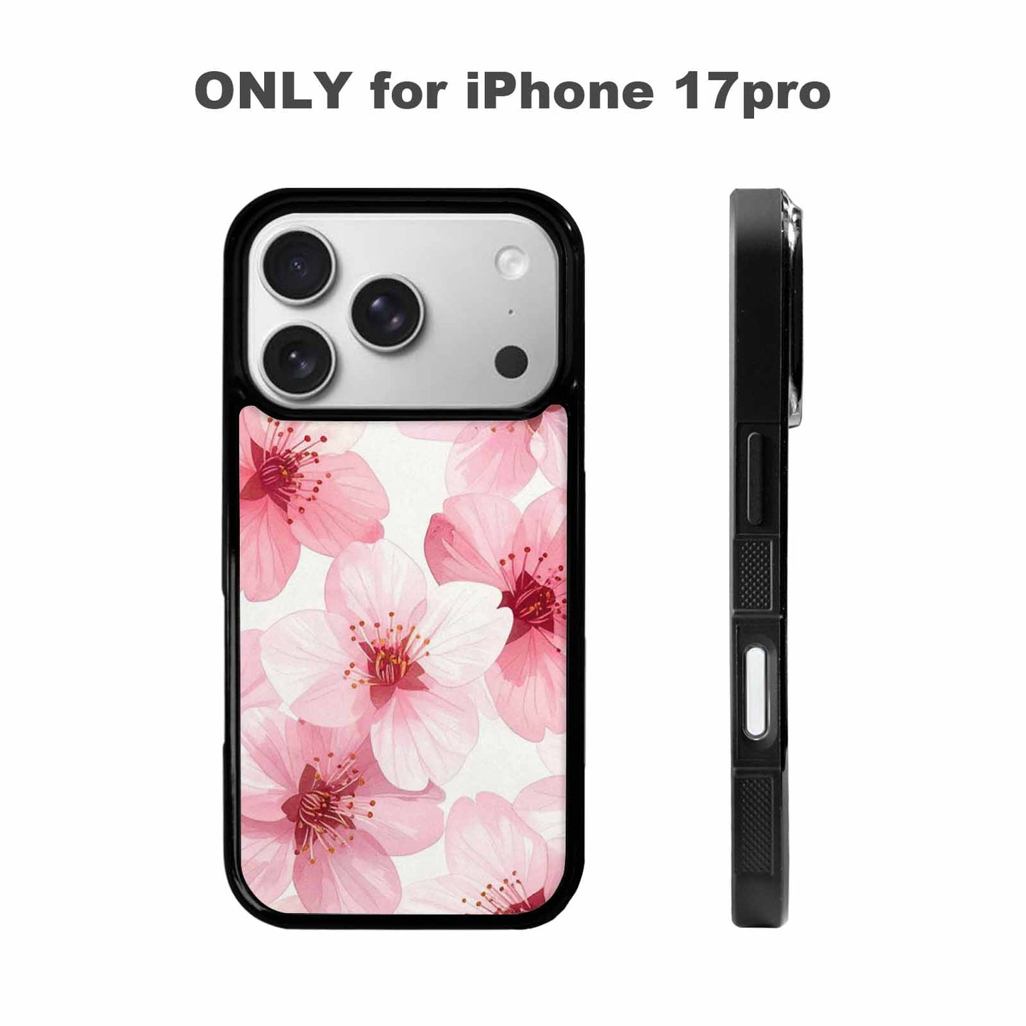iPhone 17 Pro Case — Japanese Cherry Blossom Pattern Sakura Floral, Custom Phone Case