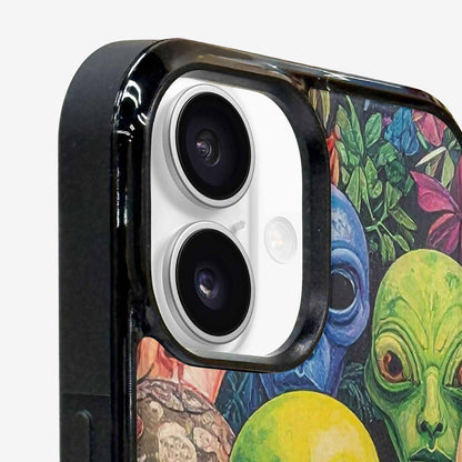 iPhone 16 Plus Case — Aliens Pattern Hundreds Of Sma, Original Design Phone Case
