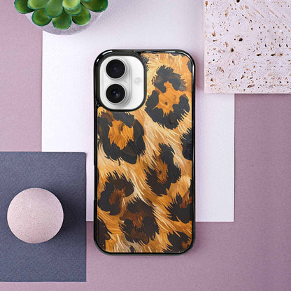 iPhone 16 Case — Leopard Soft Airbrush Gradient, Custom Art Phone Cover