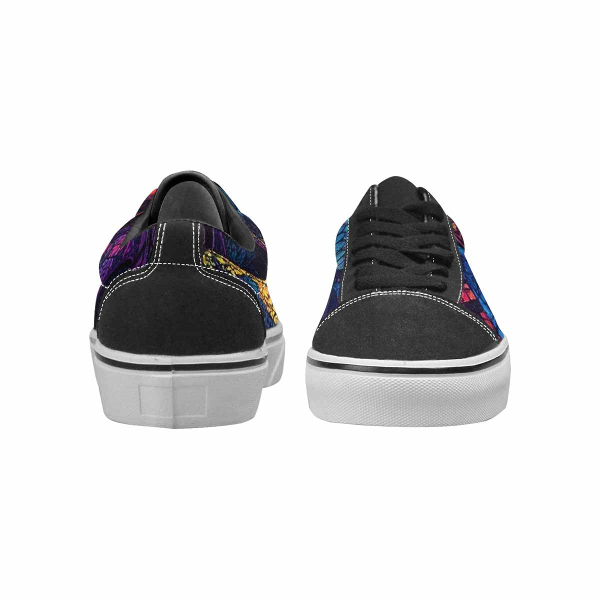 WOMEN'S Snakes And Skulls Collage Canvas Lace-Up Aesthetic Shoes