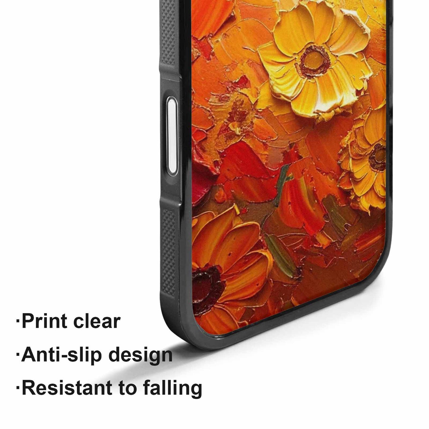 iPhone 17 Case — Impressionist Sunflower Brushstroke Pattern Floral, Customized Protective Case