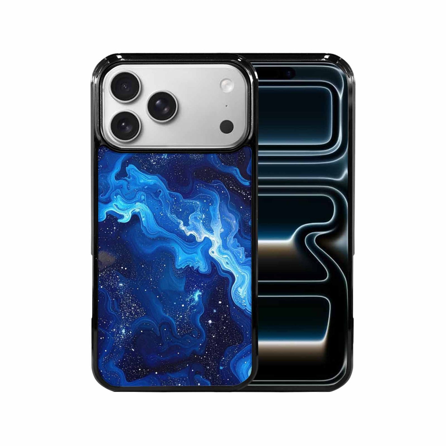 iPhone 17 Pro Max Case — Galaxy Art Blue Starfield Galaxy Space, Personalized Phone Case