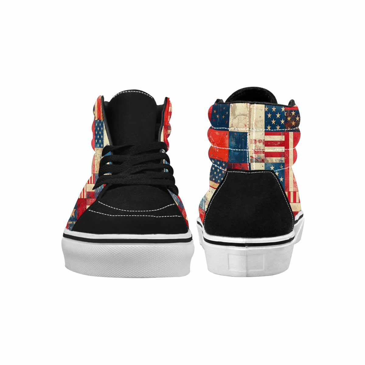 MEN'S American Flag Stars High Top Canvas Neon Fantasy Shoes