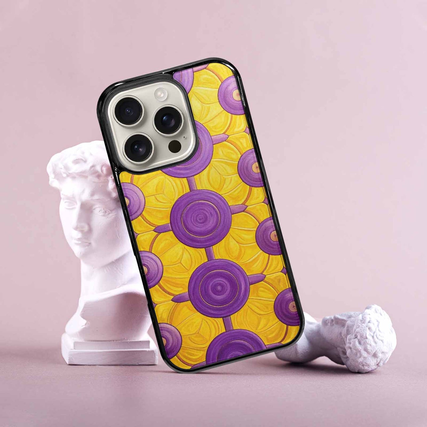 iPhone 16 Pro Case — Intersex Flag Color Theme Small Rainbow, Custom Print Case Cover
