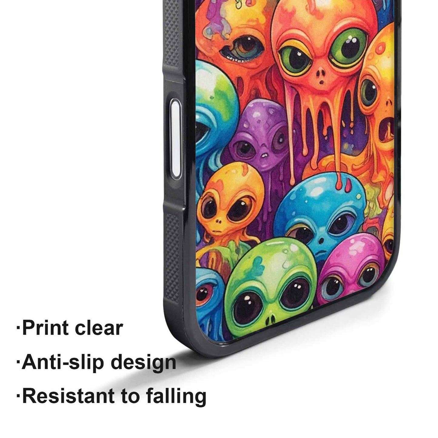 iPhone 17 Air Case — Melting Aliens Pattern Hundreds Of Alien, Custom Phone Case