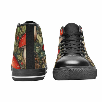 MEN'S Mushroom High Top Canvas Vibrant Chaos Shoes