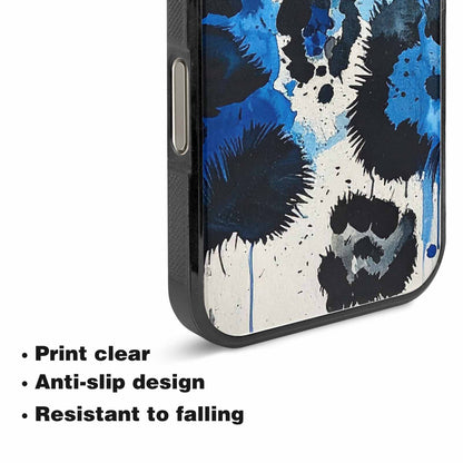 iPhone 15 Pro Max Case — Animal Print Black Blue Ink Animal, Custom Art Phone Cover