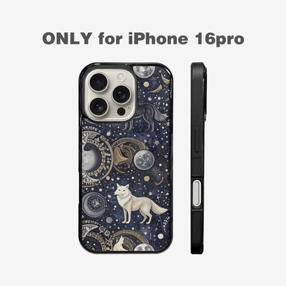 iPhone 16 Pro Case — Wolves Everywhere Collage Overlap Small Wolf, Unique Phone Case Design