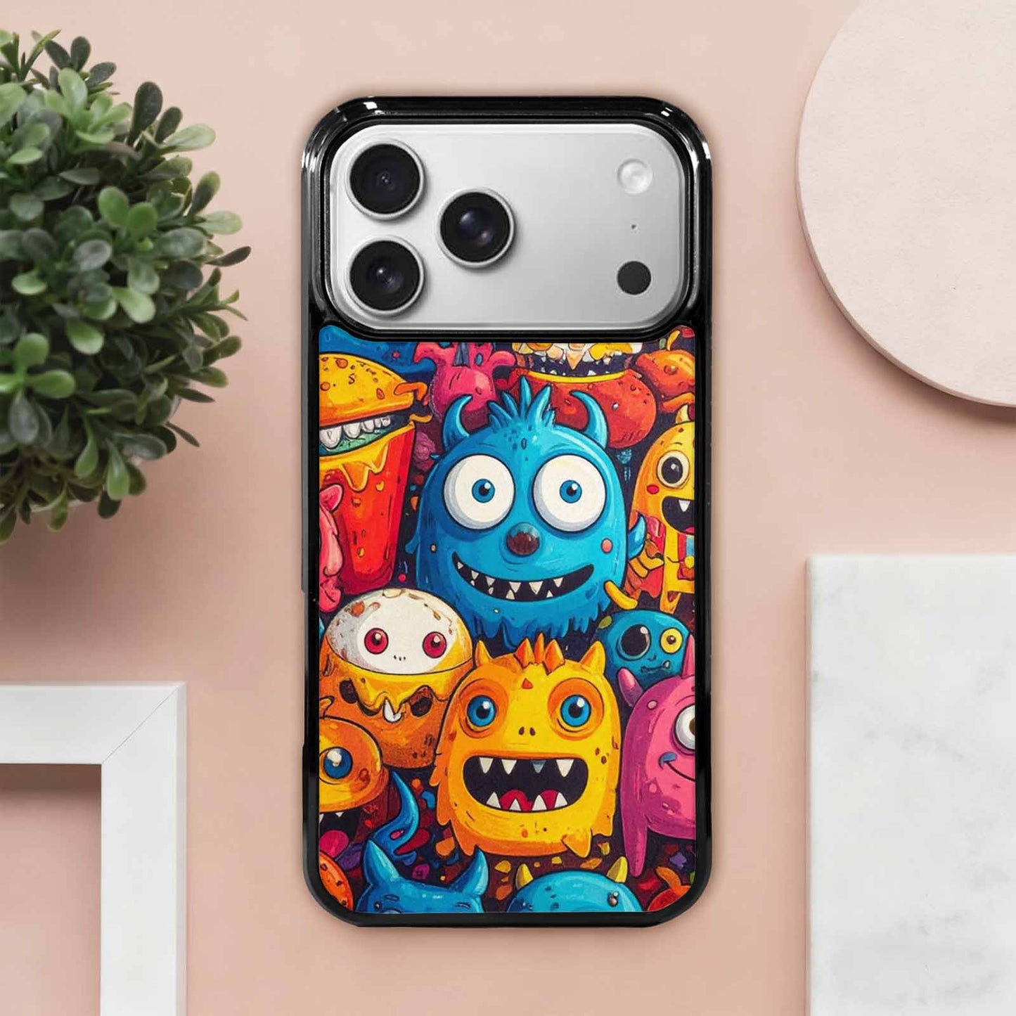iPhone 17 Pro Max Case — Small Cartoon Monster Character Cartoon Cute, Custom Phone Case