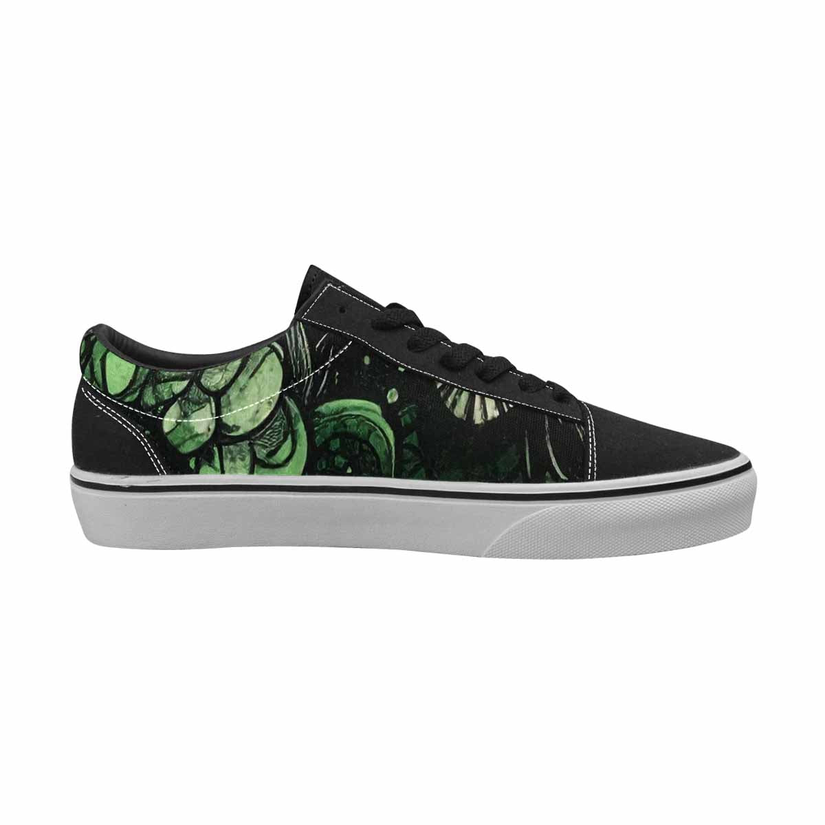 WOMEN'S Sea Creature Burst Lace-Up Canvas Wallpaper Art Sneakers