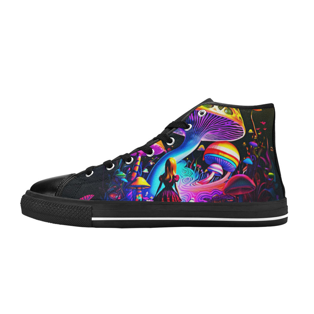 MEN'S Creepy Wonderland Model Art High Top Canvas Dreamcore Custom Shoes