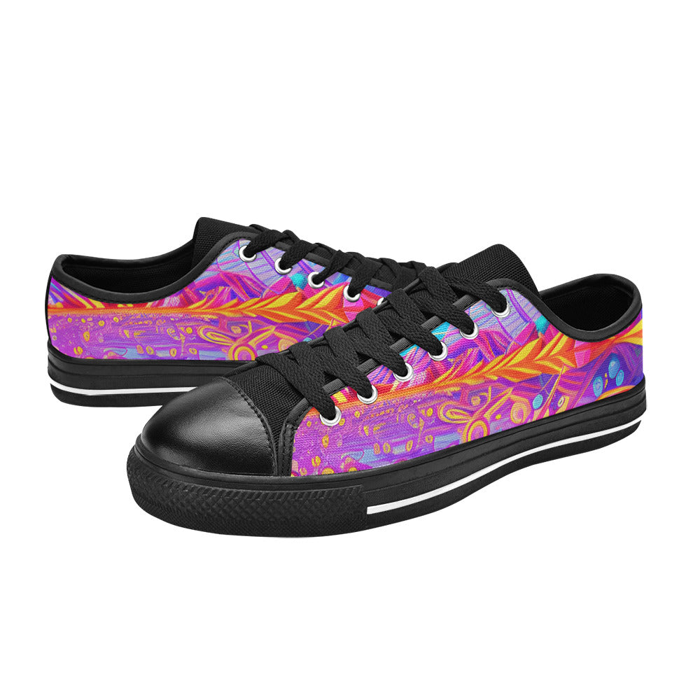 MEN'S Trip Art 3 Canvas Vibrant Chaos Custom Sneakers