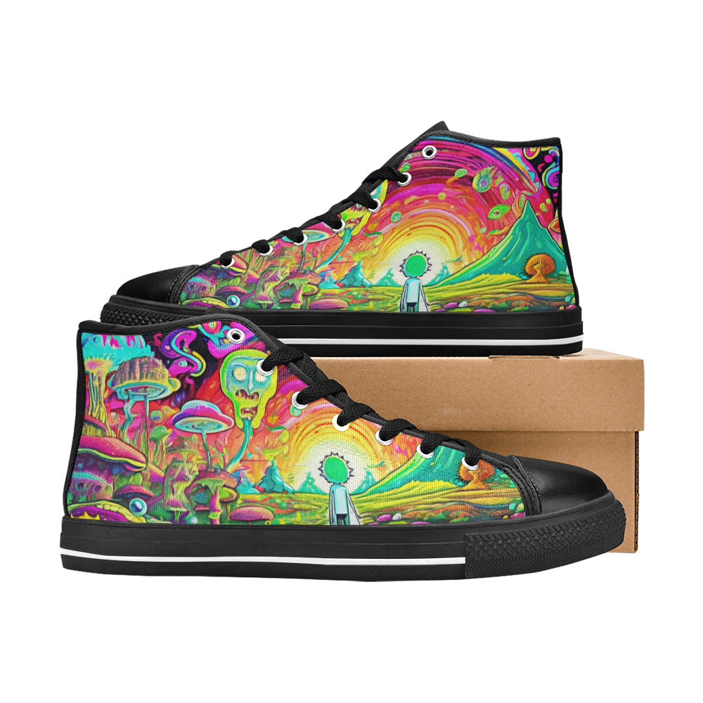 MEN'S Trippy Freestyle Art Designs High Top Canvas Y2K Custom Shoes