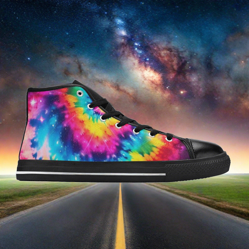 Aurora Borealis Teal Gold Vivid Bold Art - Freaky Shoes