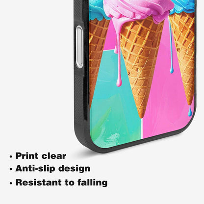 iPhone 16 Case — Collage Of Overlapping Waffle Cones Icecream, Personalized Phone Case
