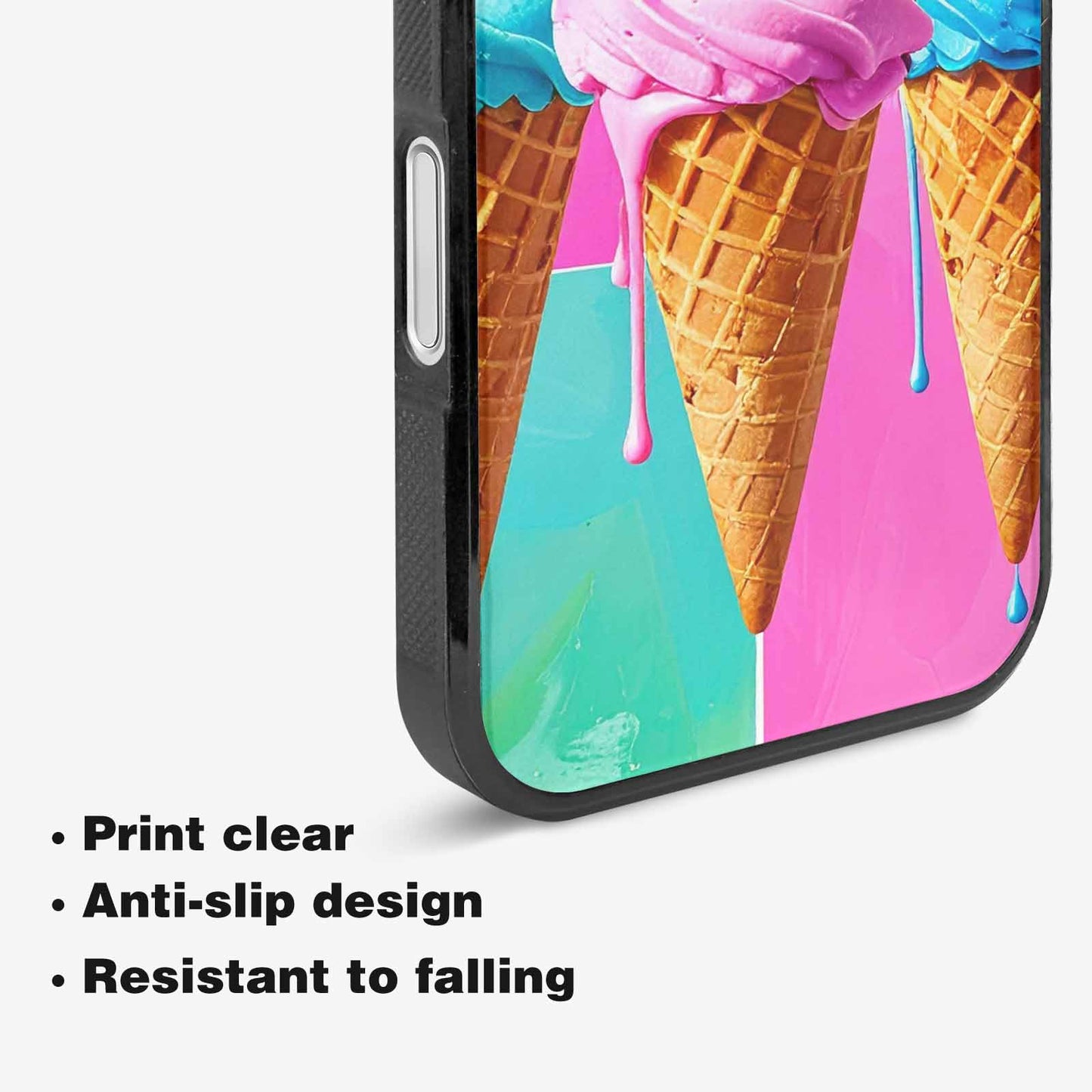 iPhone 16 Case — Collage Of Overlapping Waffle Cones Icecream, Custom Art Phone Cover