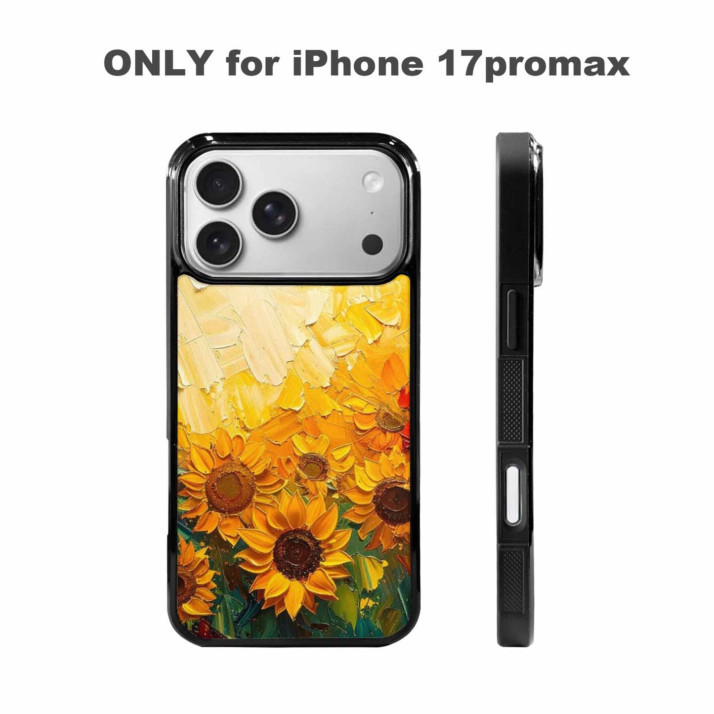iPhone 17 Pro Max Case — Impressionist Sunflower Brushstroke Pattern Floral, Original Design Phone Case