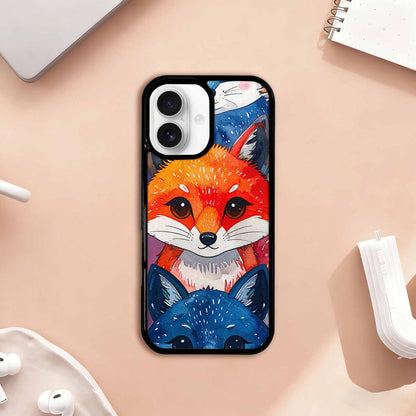 iPhone 17 Case — Watercolor Kawaii Fox Watercolor Abstract, Custom Designed Case Cover