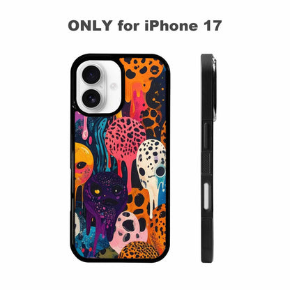 iPhone 17 Case — Melting Aliens Pattern Alien Scifi, Unique Phone Case Design
