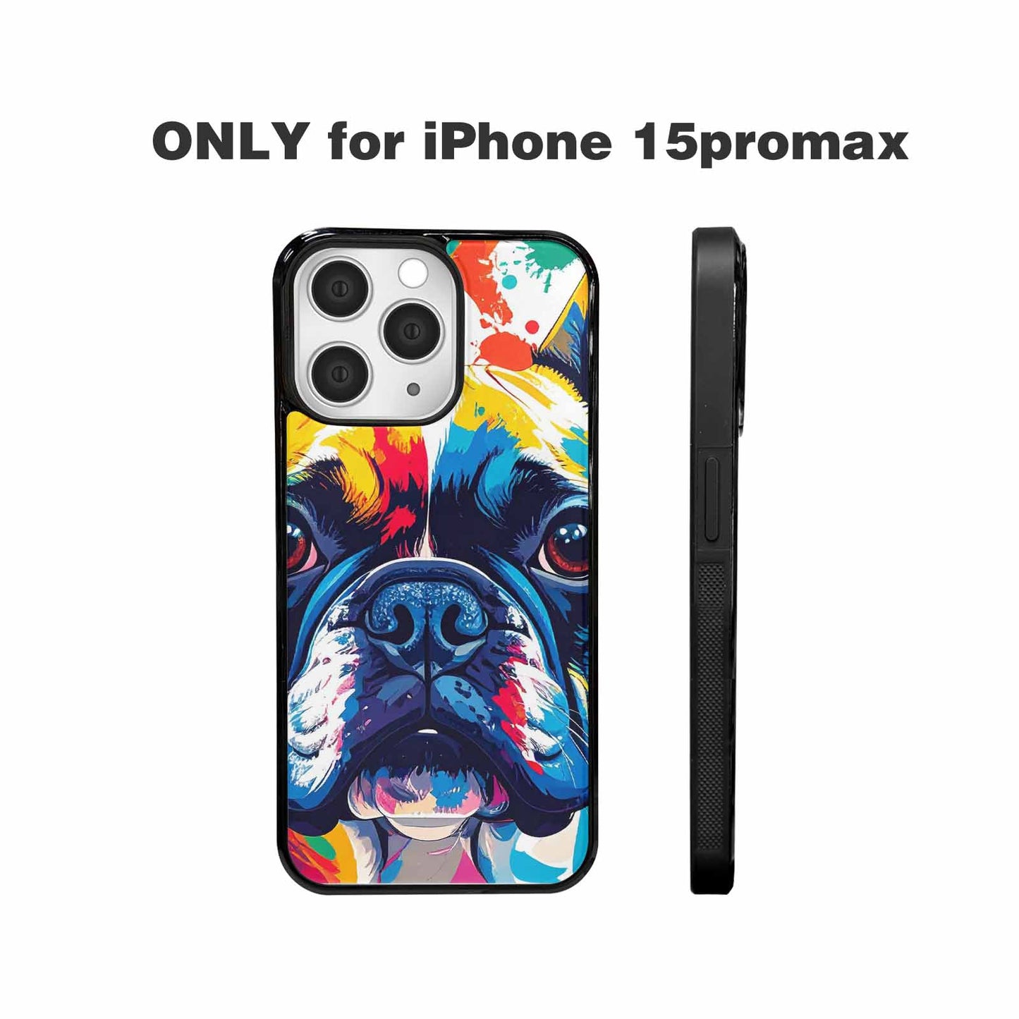 iPhone 15 Pro Max Case — French Bulldog Pop Art Pattern, Personalized Phone Case