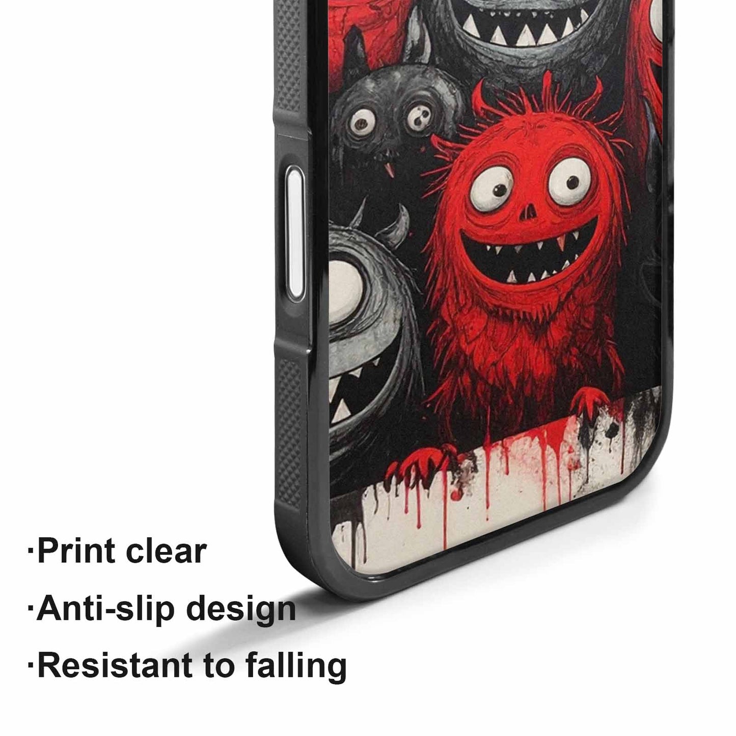 iPhone 17 Case — Black &amp; Red Ink Cartoon Cute, Custom Art Phone Cover