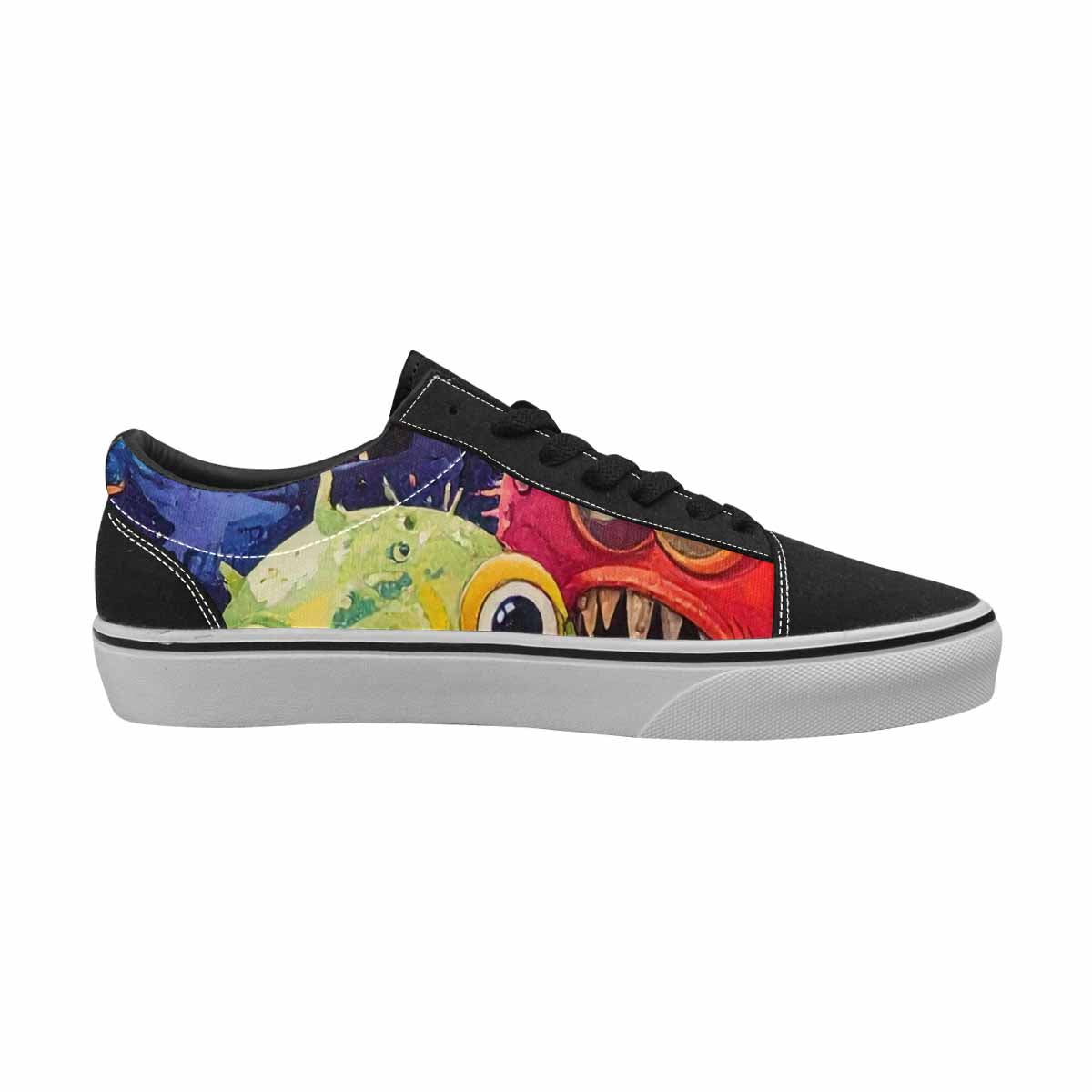 WOMEN'S Multi Lace-Up Canvas Wallpaper Art Custom Sneakers