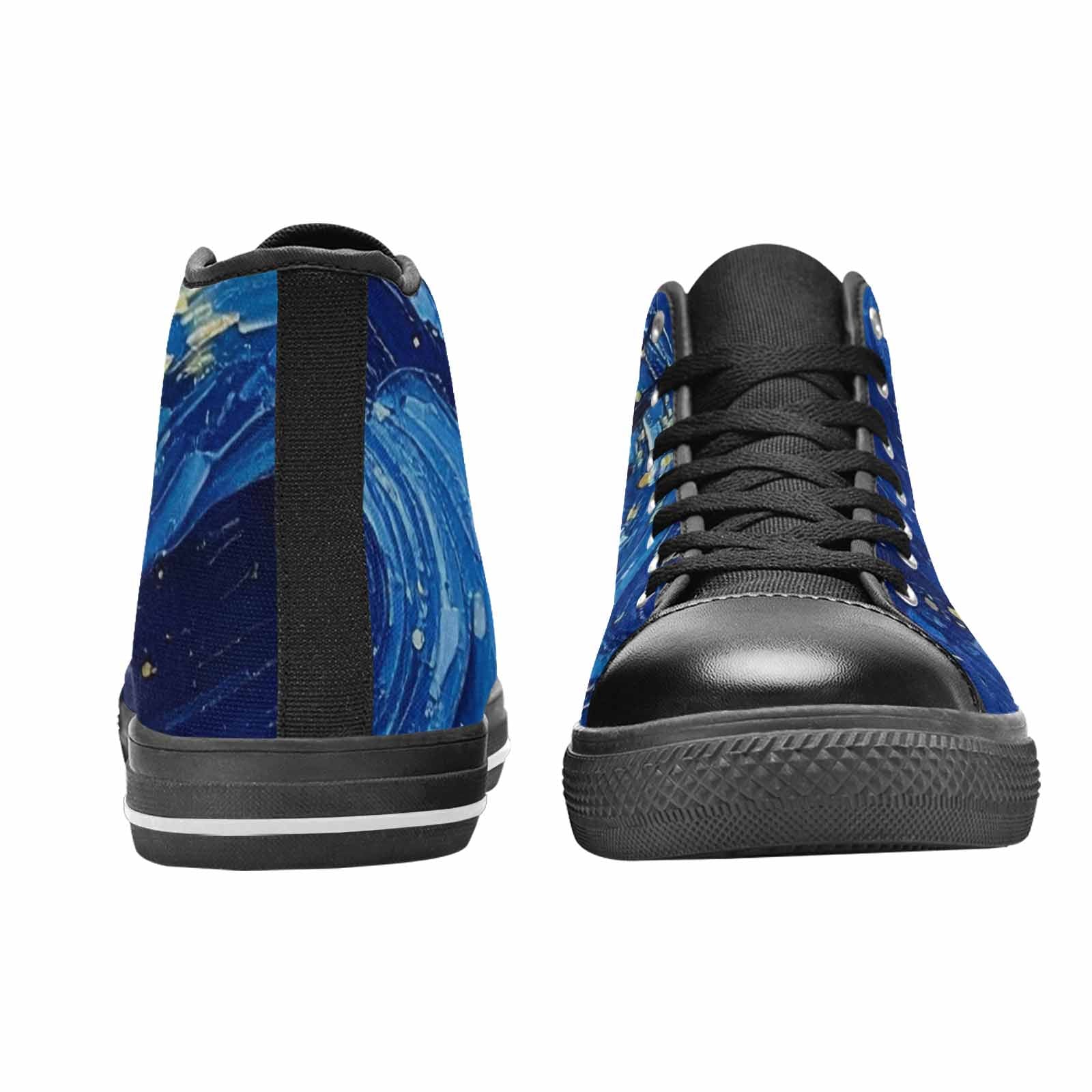 MEN'S Starry Night Galaxy High Top Canvas Neon Fantasy Custom Sneakers