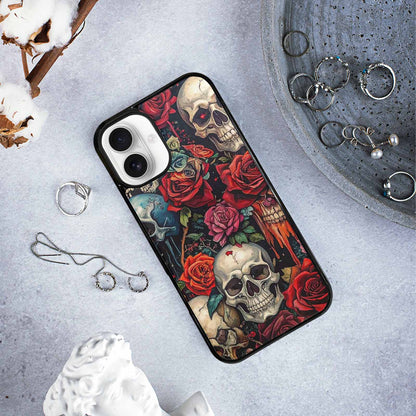 iPhone 16 Plus Case — Skulls And Rosesmelting Skulls A, Custom Print Case Cover