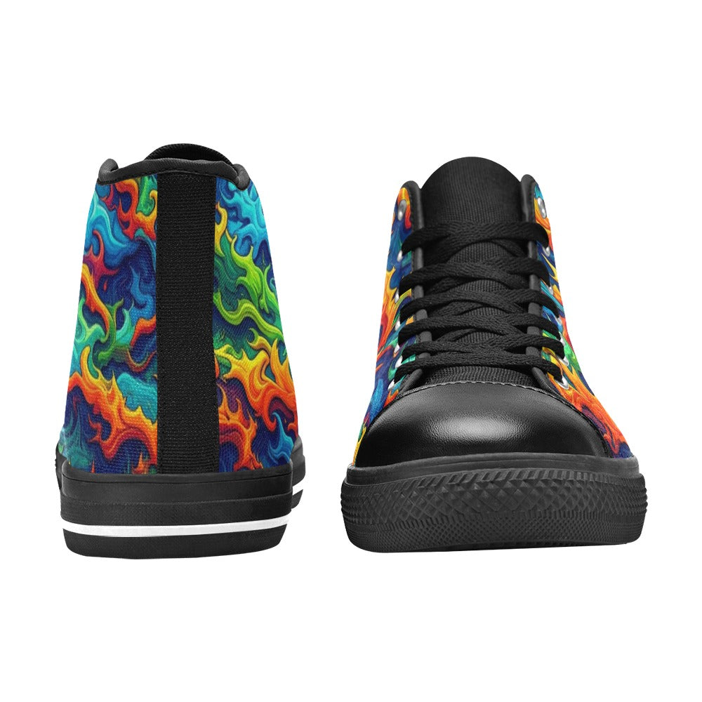 MEN'S Psychedelic Camo Rhythm High Top Canvas Y2K Shoes