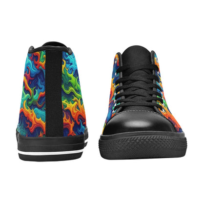 MEN'S Psychedelic Camo Rhythm High Top Canvas Y2K Shoes