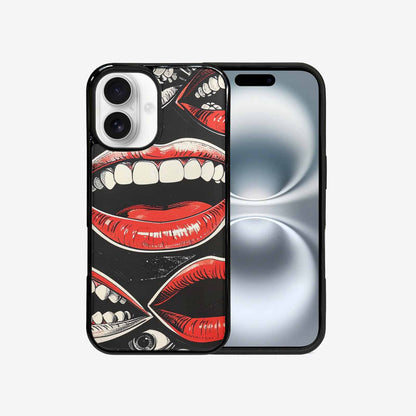 iPhone 16 Case — Googly Cartoon Mouths, Custom Made Phone Cover