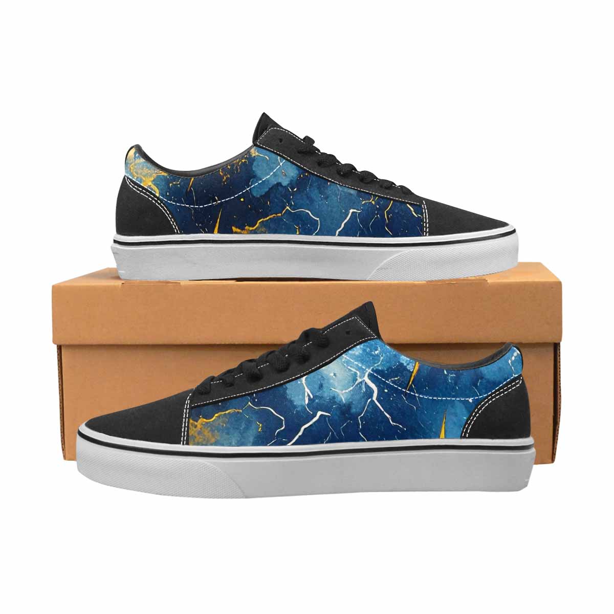 WOMEN'S Lightning Bolt Canvas Lace-Up Neon Fantasy Shoes