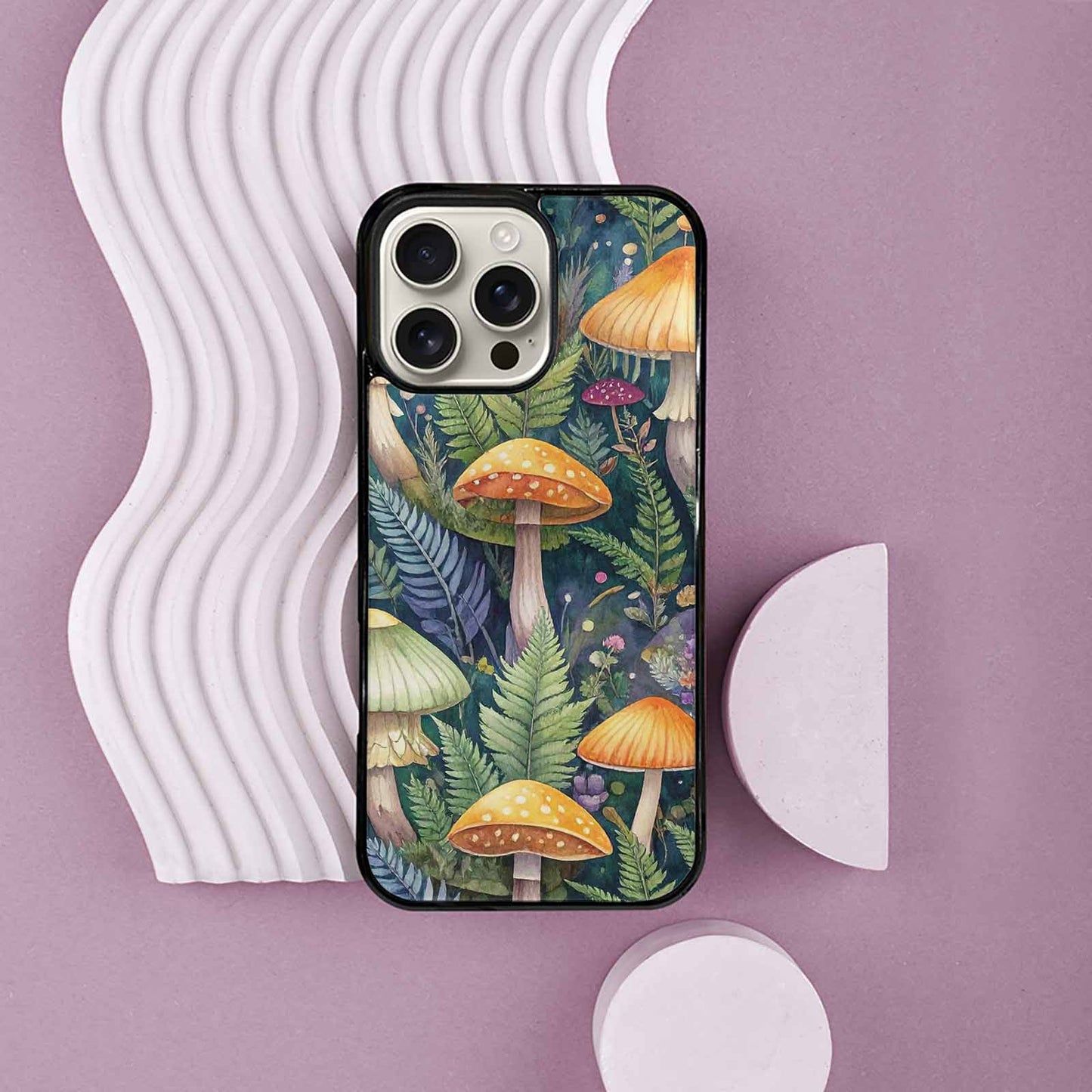 iPhone 16 Pro Max Case — Mushrooms Botanicalmushrooms P, Customized Protective Case